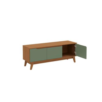 Imagem de Rack Kappesberg 3 Portas Canela/Verde 136cm