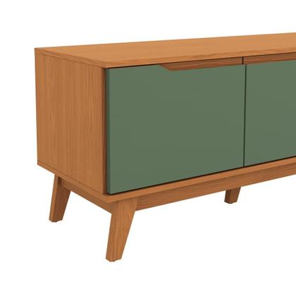 Imagem de Rack Kappesberg 3 Portas Canela/Verde Oliva 180cm