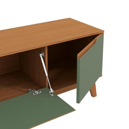 Imagem de Rack Kappesberg 3 Portas Canela/Verde Oliva 180cm