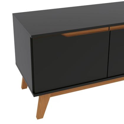 Imagem de Rack Kappesberg 3 Portas Preto Fosco 136cm