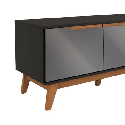 Imagem de Rack Kappesberg 3 Portas Preto Fosco/Chumbo 180cm