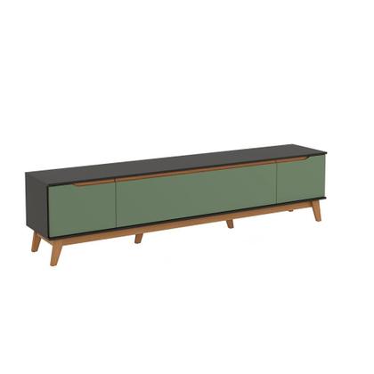 Imagem de Rack Kappesberg 3 Portas Preto Fosco/Verde Oliva 218cm