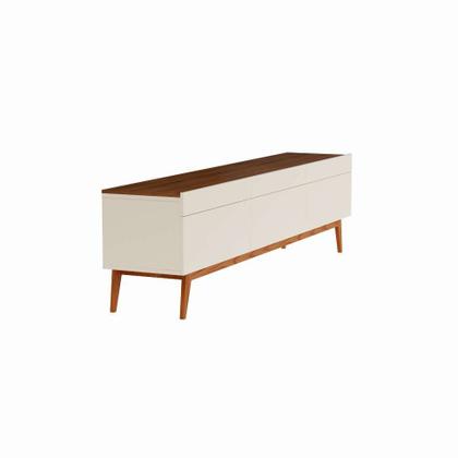 Rack Kingston I 3 GV Off White com Freijó Touch 218 cm - Mobly Imagem de Rack Kingston I 3 GV Off White com Freijó Touch 218 cm