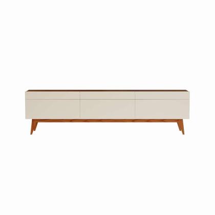 Rack Kingston I 3 GV Off White com Freijó Touch 218 cm - Mobly Imagem de Rack Kingston I 3 GV Off White com Freijó Touch 218 cm