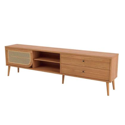 Rack Loren 1 PT 2 GV Freijo 220 cm - Dalla Costa Imagem de Rack Loren 1 PT 2 GV Freijo 220 cm