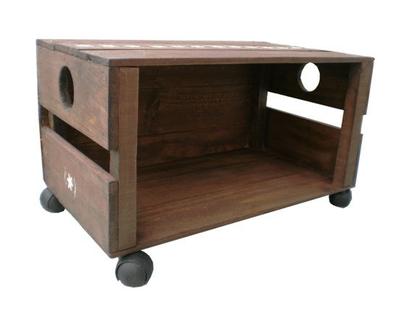 Imagem de Rack madeira rodinhas sala quarto