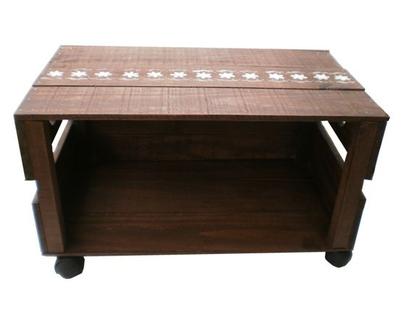 Imagem de Rack madeira rodinhas sala quarto