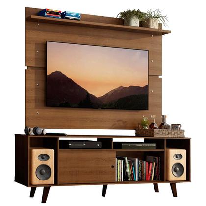Imagem de Rack Madesa Cancun com Pés e Painel para TV até 65 Polegadas - Rustic