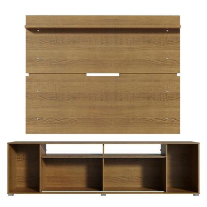 Imagem de Rack Madesa Cancun e Painel para TV até 65 Polegadas - Rustic/Rustic/Branco