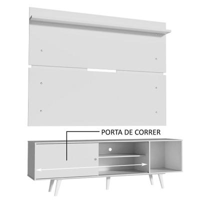 Imagem de Rack Madesa Dubai e Painel para TV até 65 Polegadas com Pés - Branco