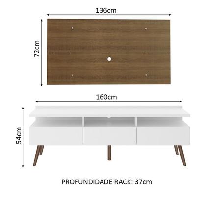 Imagem de Rack Madesa Londres e Painel para Tv Até 55 Polegadas