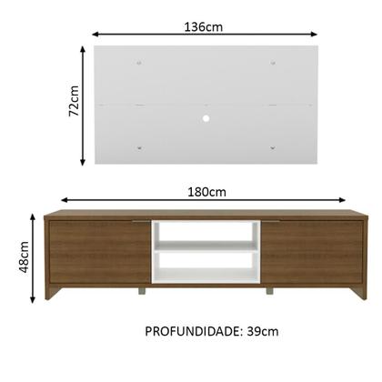 Imagem de Rack Madesa Metz e Painel para TV até 55 Polegadas