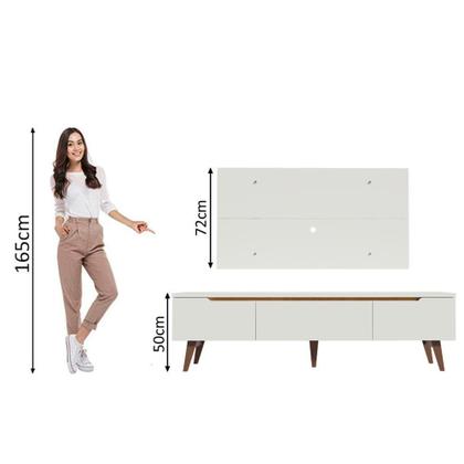 Imagem de Rack Madesa Reims e Painel para TV até 55 Polegadas 2 Portas e 1 Gaveta