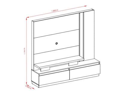 Imagem de Rack New Apolo para TV de até 75 polegadas - Cumaru Opala - Madetec