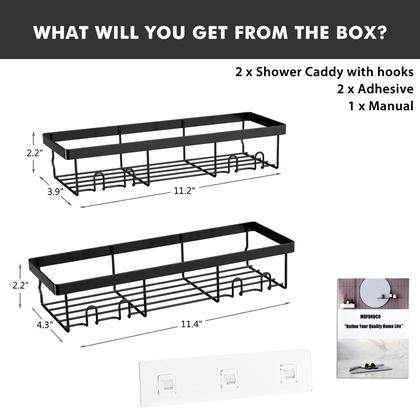 Imagem de Rack organizador de prateleiras Shower Caddy Moforoco Black Bathroom