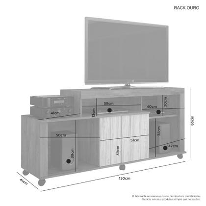 Imagem de Rack Ouro Tv até 43 Polegadas JCM Movelaria
