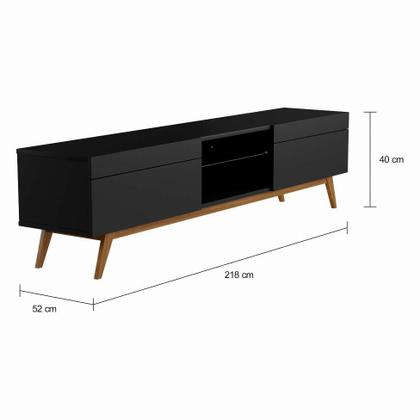 Rack Oxford Preto 218 cm - Mobly Imagem de Rack Oxford Preto 218 cm