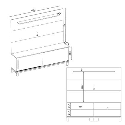 Imagem de Rack Painel Para Tv até 65 Polegadas Dora Caemmun