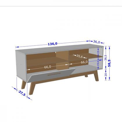 Imagem de Rack Paladio para TV de até 55 Polegadas Preto Fosco Bechara