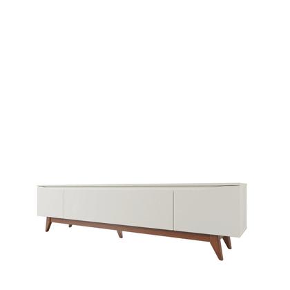 Imagem de Rack para Sala 219 cm Flynt Tv de até 75 Polegadas Natural c/ Off White Fosco Província