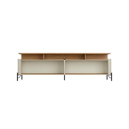 Imagem de Rack para Sala 220cm com Portas Brise Pés em Metal 100% MDF