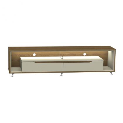 Imagem de Rack para Sala com Led e Rodízios p/TV 65 Polegadas 175cm Loop - Olivar Móveis