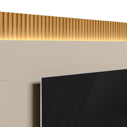 Imagem de Rack Para Sala Com Painel Para TV 70 Pol LED 297cm Spencer L05 Tauari Off White Fosco - Lyam Decor