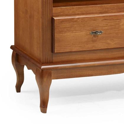 Imagem de Rack para Sala com Pés Luis XV 2 Gavetas e Nicho 60502 Linz Móveis