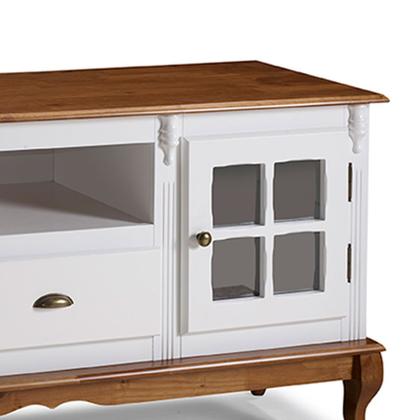 Imagem de Rack para Sala com Pés Luis XV 2 Portas 1 Gaveta e Nicho Hannover 60811