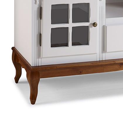 Imagem de Rack para Sala com Pés Luis XV 2 Portas 1 Gaveta e Nicho Hannover 60811