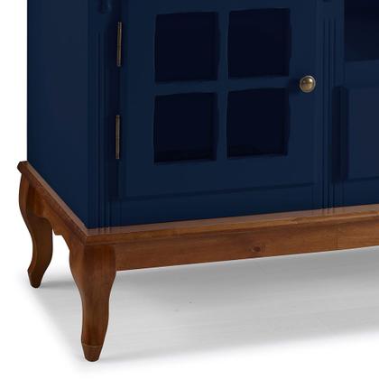 Imagem de Rack para Sala com Pés Luis XV 2 Portas 1 Gaveta e Nicho Hannover 60811