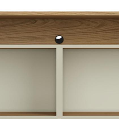 Imagem de Rack Para Sala de Estar TV 75 Pol 4 Portas 180cm Pés Dourado Clio I03 Louro Luna - Lyam