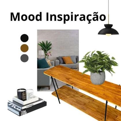 Imagem de Rack Para Sala De Tv Até 40 Polegadas Industrial Moderno Madeira Maciça