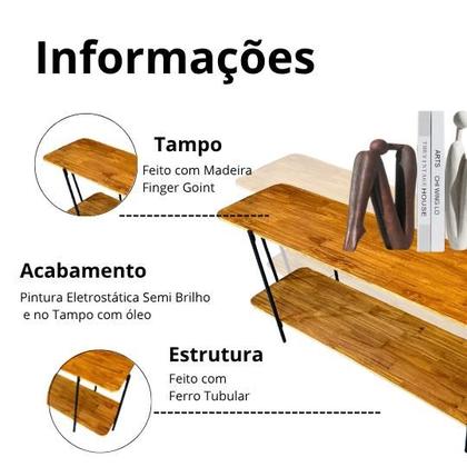 Imagem de Rack Para Sala Estante Decorativa Suporte TV Objetos