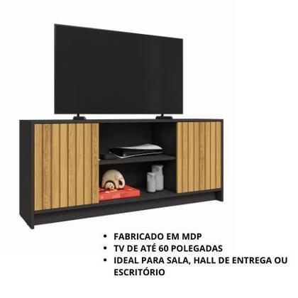 Imagem de Rack Para Sala Quarto Com Nicho Espaçoso E Prateleira TV Até 60 Polegadas Life - JM3 MÓVEIS