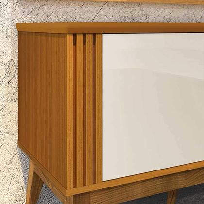 Rack Para Sala Ripado 1.8 Para TV 75 Pol Brunt EAX Móveis Cedro/Off ...