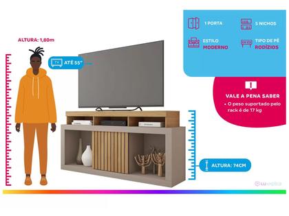 Imagem de Rack para TV 1 Porta Caemmun Dragon 1.36