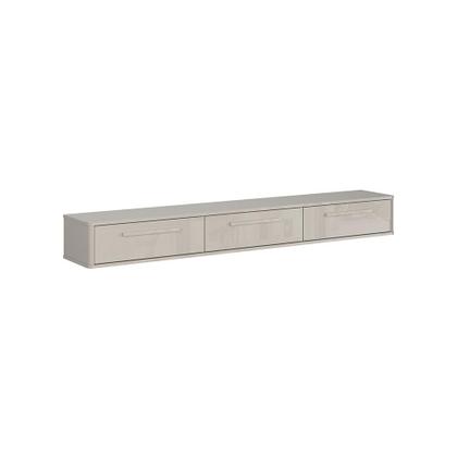 Imagem de Rack Para TV 70 Suspenso Grécia Movelove 1.80m MDF Off White New 3 Portas Com Nicho Sala de Estar