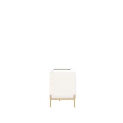 Imagem de Rack para TV 75 Polegadas Jasper 220 cm Off White Fosco c/ Dourado - Província