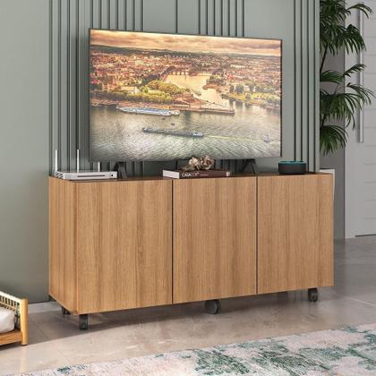 Imagem de Rack para TV até 32 Polegadas com 3 Portas e Rodízios Multimóveis MP1065