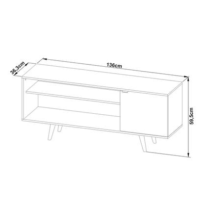 Imagem de Rack para TV Até 42 Polegadas 1 Portas R1486 Amêndoa - Tecno Mobili