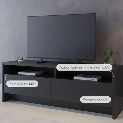 Imagem de Rack para TV Até 50" 2 Portas Aspen 135 cm - Preto Fosco