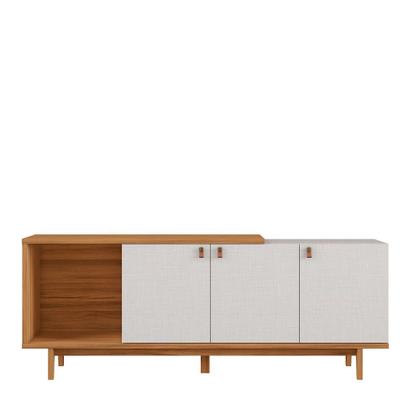 Imagem de Rack para TV até 50 Polegadas 3 Portas com Pés de Madeira NT 1380 Notável Móveis