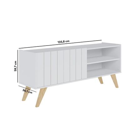 Imagem de Rack para TV até 50" Space Moov Branco Fosco