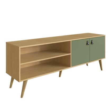 Imagem de Rack para TV até 55 Polegadas 2 Portas e Pés de Madeira Amber Genialflex