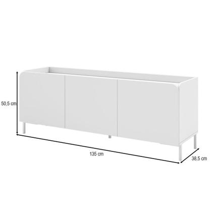 Imagem de Rack para TV Até 55 Polegadas 3 Portas Branco - Brv