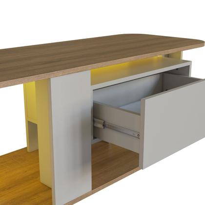 Imagem de Rack para Tv até 55 Polegadas com 1 Gaveta e Iluminação em Led Rgb Ra0136