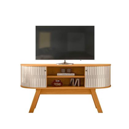 Imagem de Rack para TV até 55 Polegadas MDF 136cm Curvo Atlanta Marrom