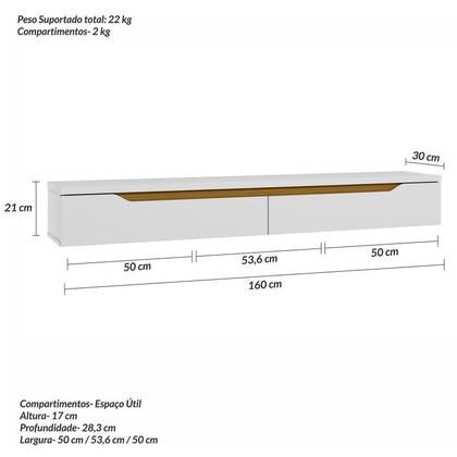 Imagem de Rack para TV até 55 Polegadas Suspenso Uno