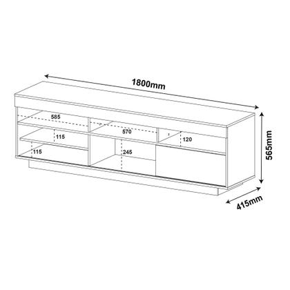 Imagem de Rack para TV até 60 polegadas Treviso Artely